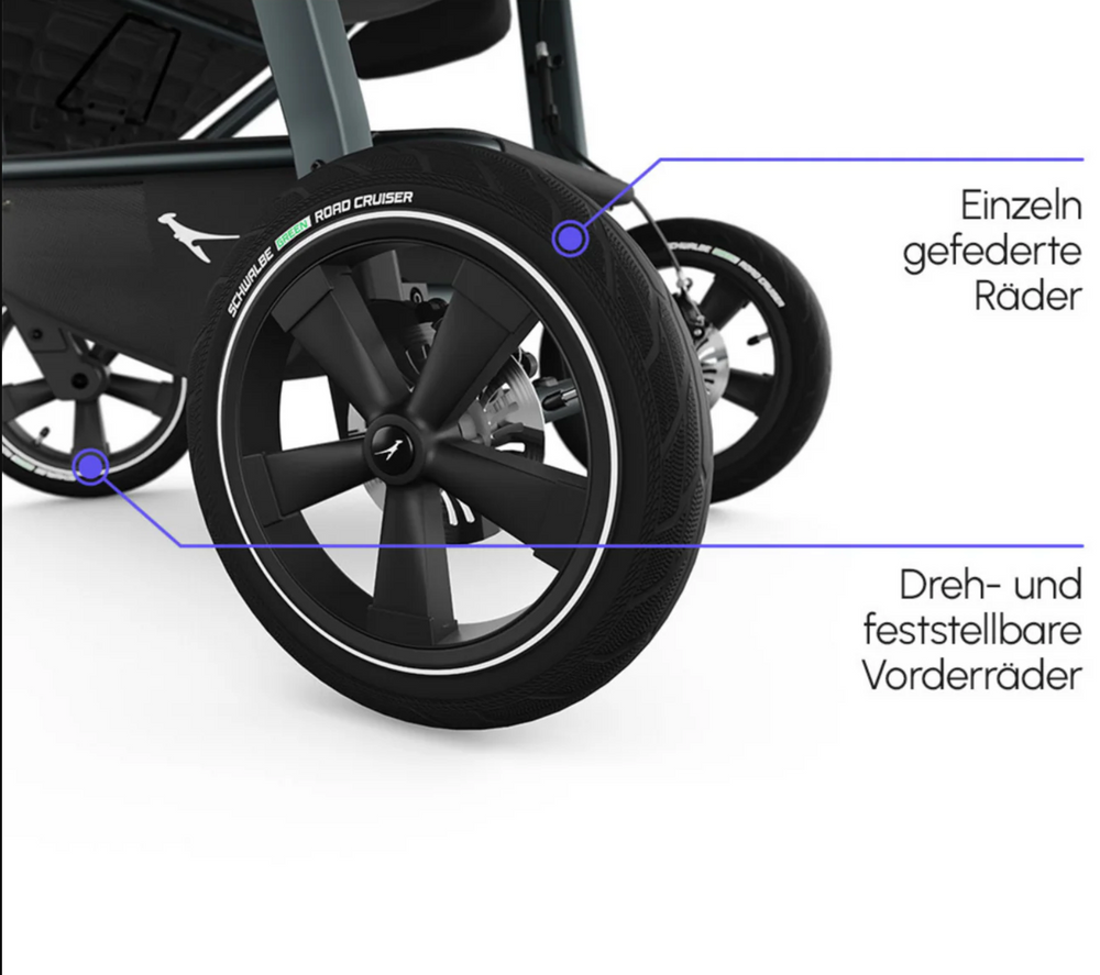 TFK Mono 4 Kinderwagen mit Luft-Rad und Kombi-Einheit