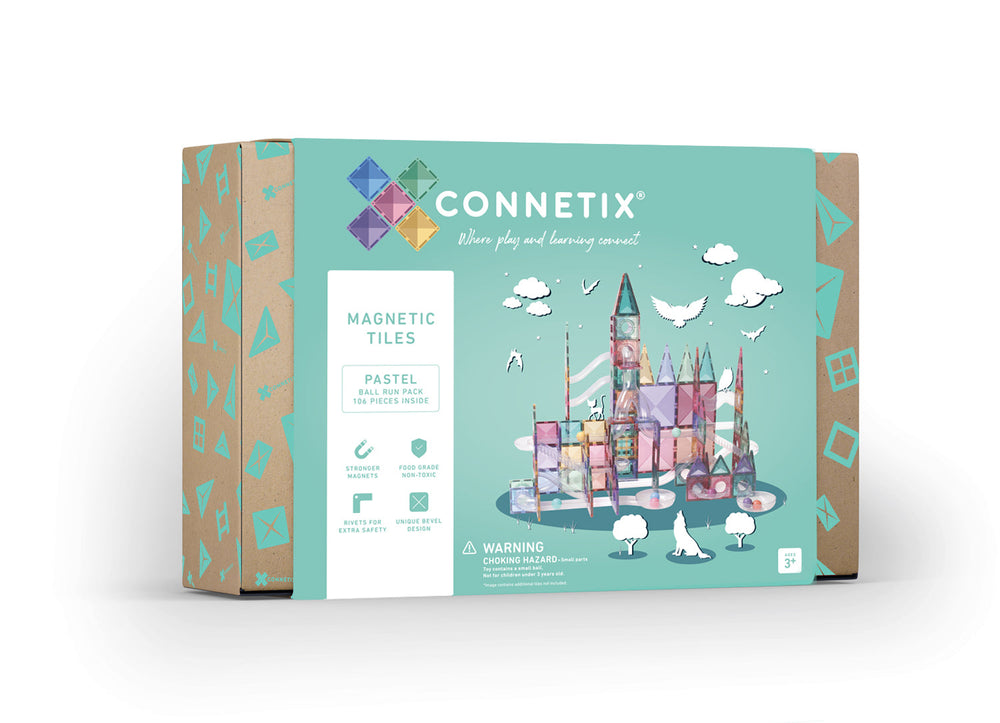 Connetix Magnetbausteine Pastel Kugelbahn - 106 Teile (unvollständig) Connetix