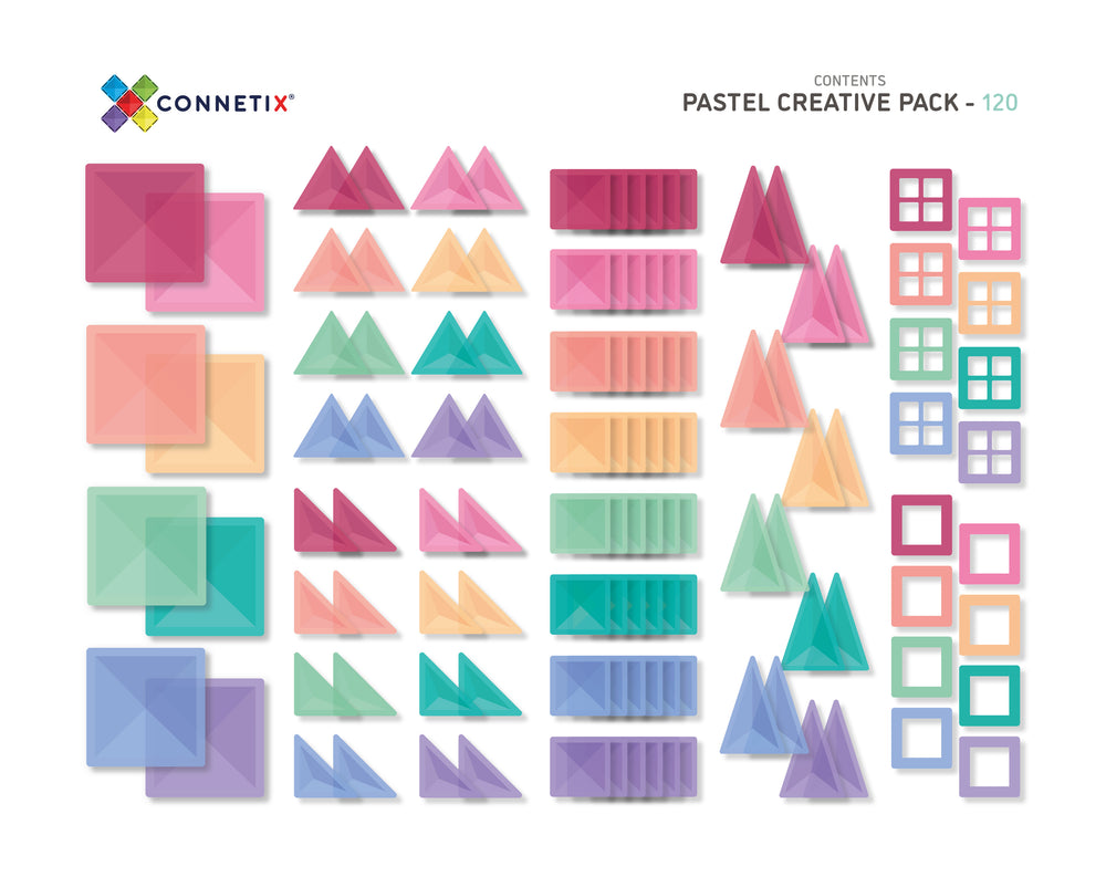 Connetix Magnetbausteine Pastel Creative Pack - 118 Teile