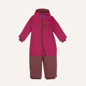 Finkid PIKKU WINTER SPORT – Winteroverall mit Umschlagbündchen raspberry/sable Finkid