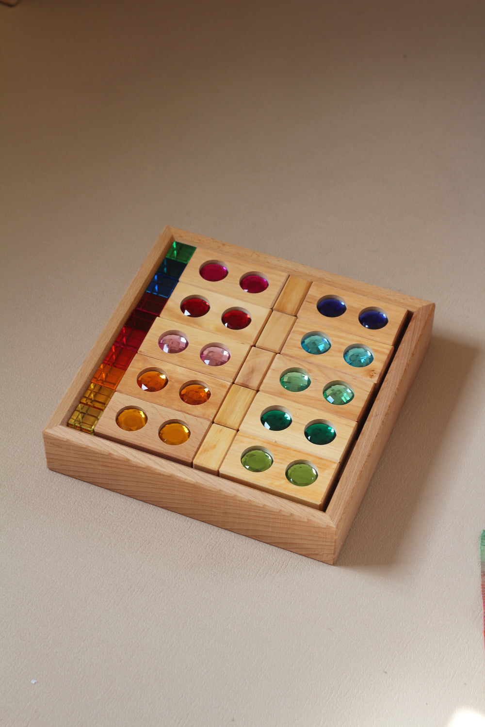 BAUSPIEL Kleine Farbstraße mit Lichtbauwürfel 45 Teile