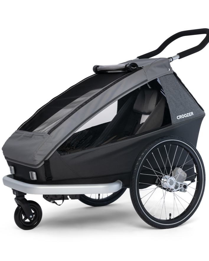 CROOZER Fahrradanhänger KEEKE 1-Sitzer inkl. Jogger-Set