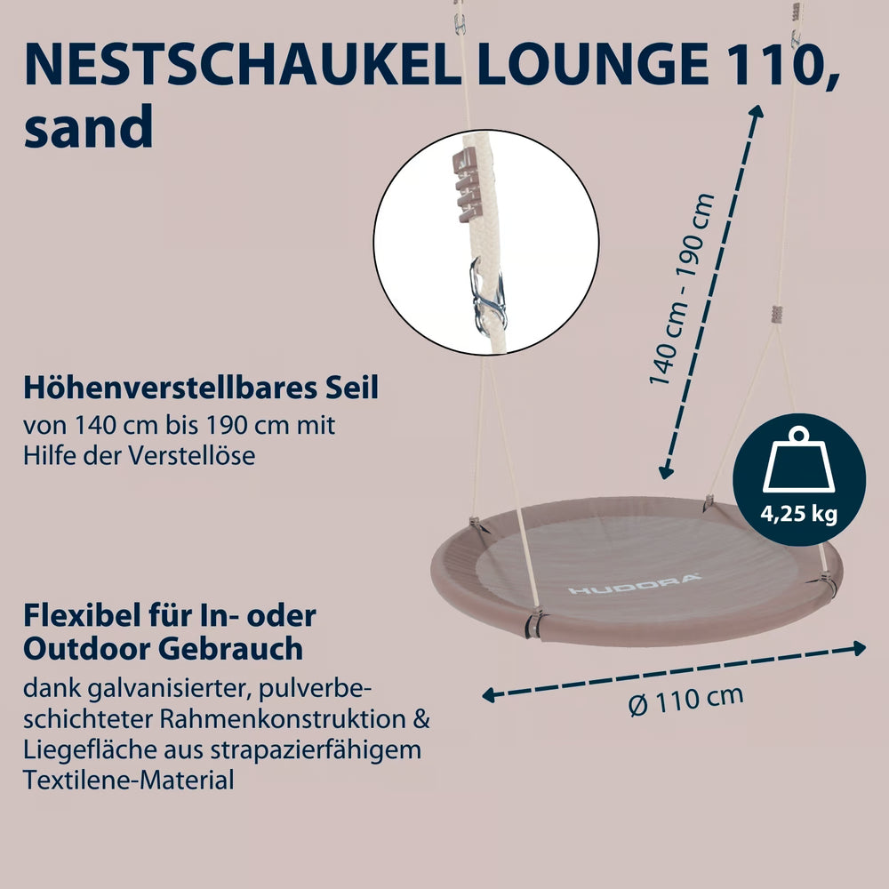 hudora nestschaukel zelt 110 HUDORA Nestschaukel Lounge 110 mieten & testen - Kaufoption inkl