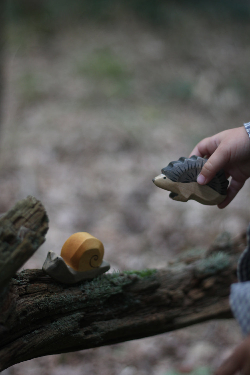HOLZWALD Waldorfinspiriertes Spielset Wald und Wiese mit Holztieren und Spieltuch HolzWald