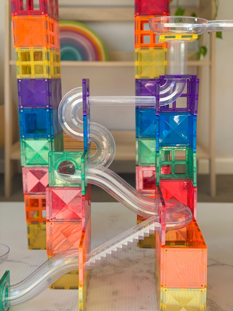 Connetix Magnetbausteine Rainbow Kugelbahn - 92 Teile Connetix