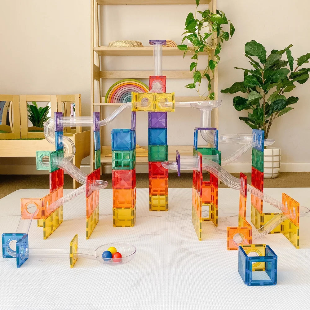 CONNETIX Magnetbausteine Rainbow Kugelbahn - 92 Teile
