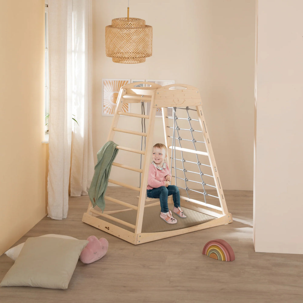 ROBA Indoor-Spielturm aus Holz inkl. Schaukel