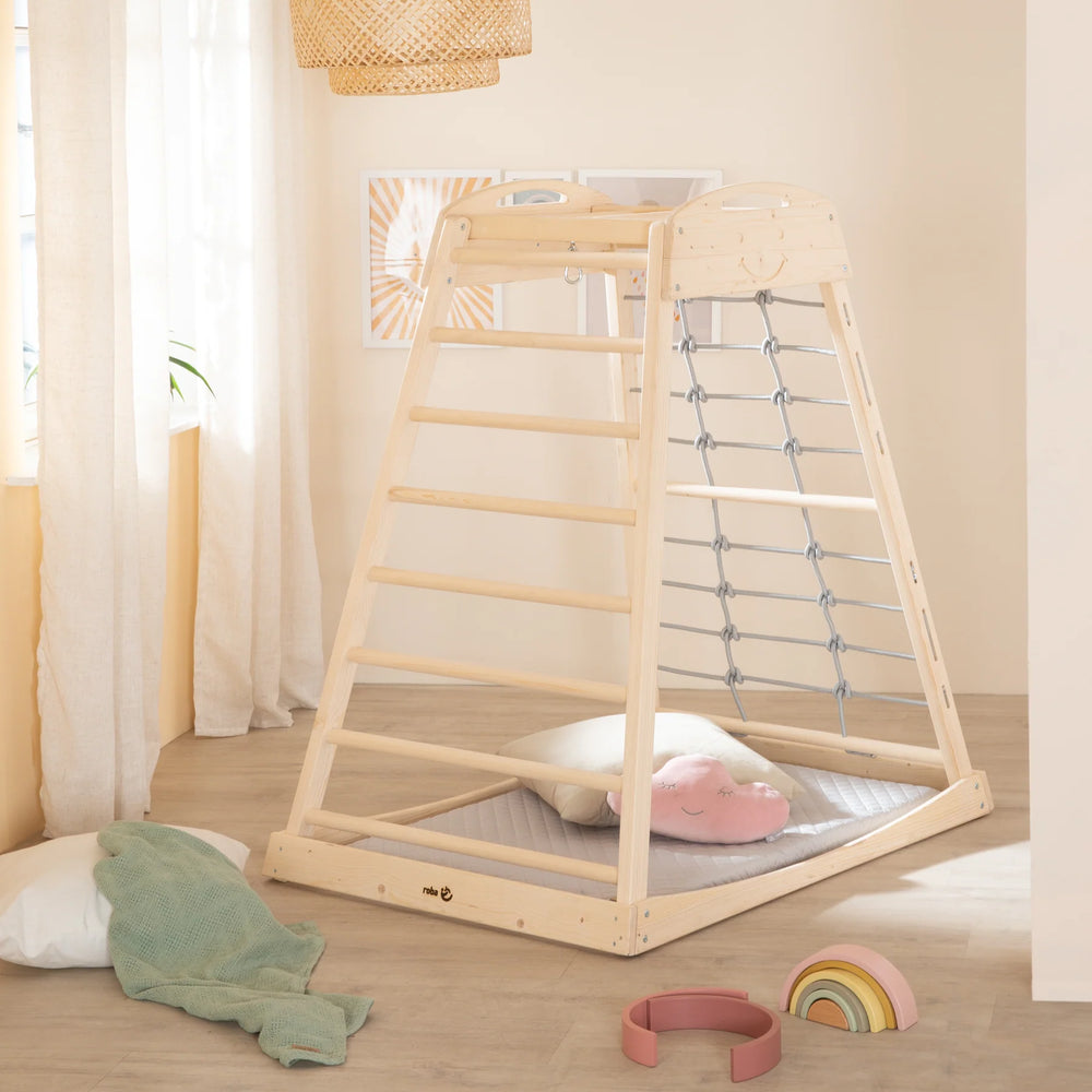 ROBA Indoor-Spielturm aus Holz inkl. Schaukel