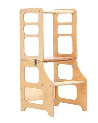 DUCK WOODWORKS Klappbarer Lernturm & Bastel-Tisch 2 in 1