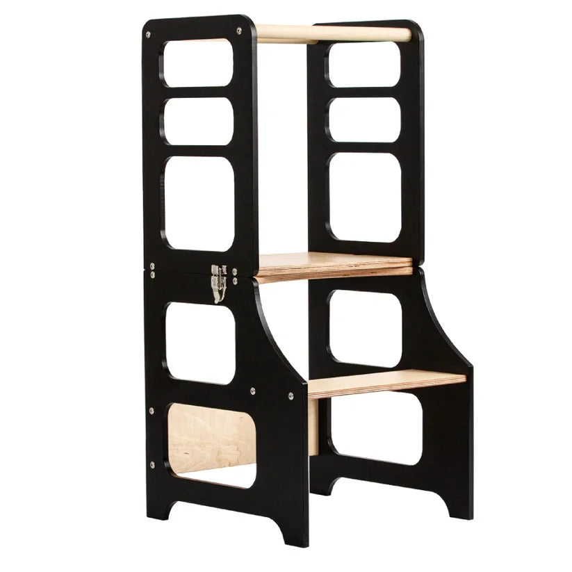 DUCK WOODWORKS Klappbarer Lernturm & Bastel-Tisch 2 in 1