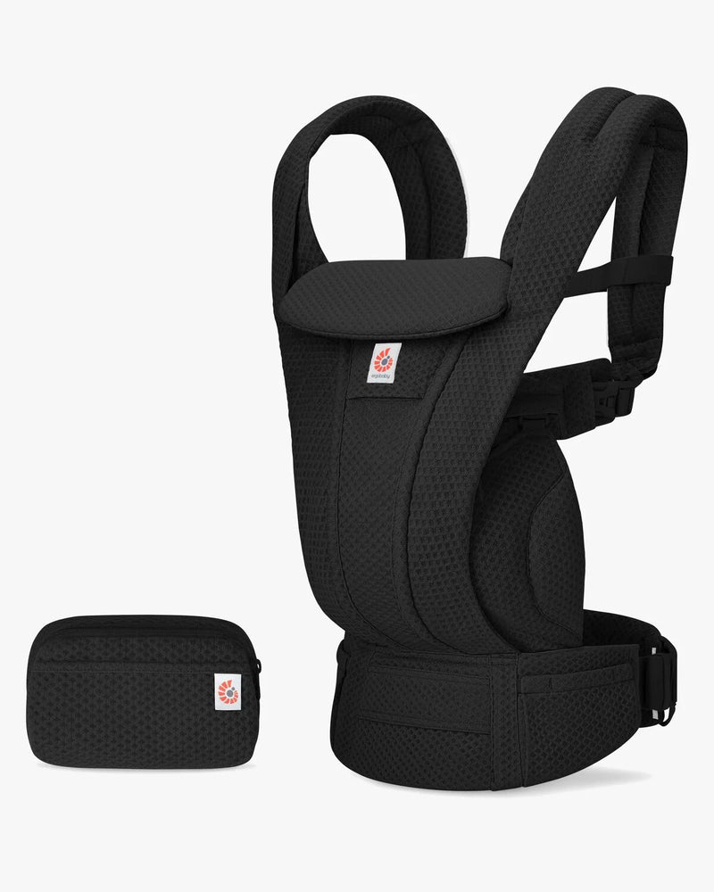 Ergobaby Omni Deluxe Mesh Babytrage in ONYX Black mit Tasche