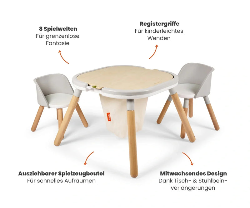 FUNZY Spieltisch Set mit 2 Stühlen