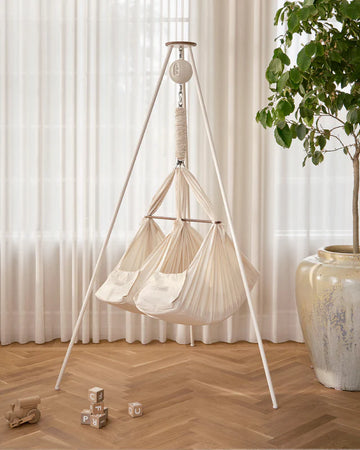 MOONBOON Classic Bundle Zwillings-Federwiege (Federwiege + Motor + Ständer) Moonboon