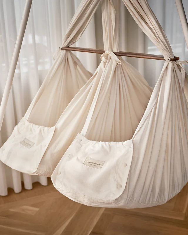 MOONBOON Classic Bundle Zwillings-Federwiege (Federwiege + Motor + Ständer) Moonboon