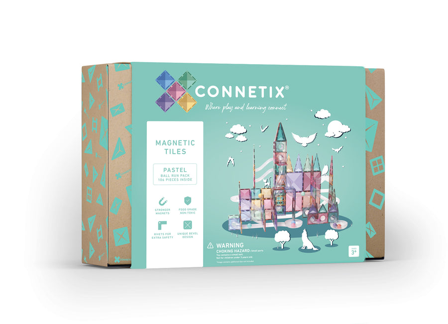 CONNETIX Magnetbausteine Pastel Kugelbahn - 106 Teile Connetix