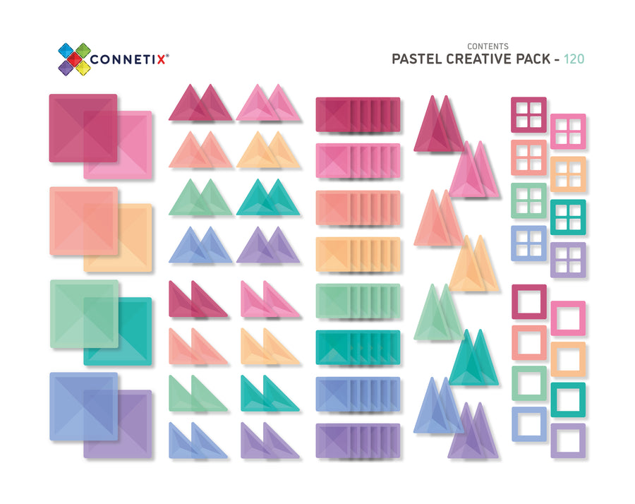 Connetix Magnetbausteine Pastel Creative Pack - 120 Teile -