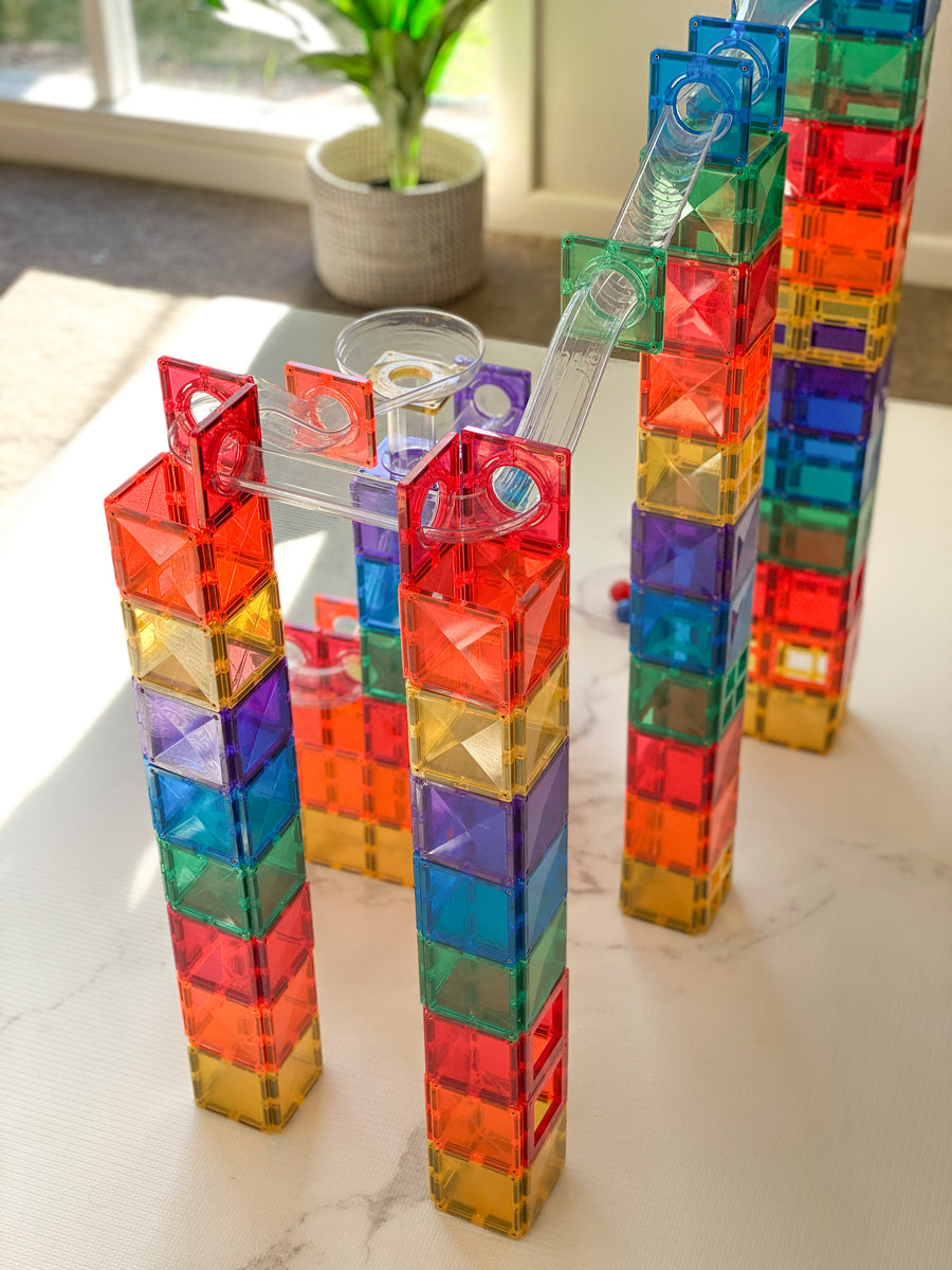 CONNETIX Magnetbausteine Rainbow Kugelbahn - 92 Teile Connetix