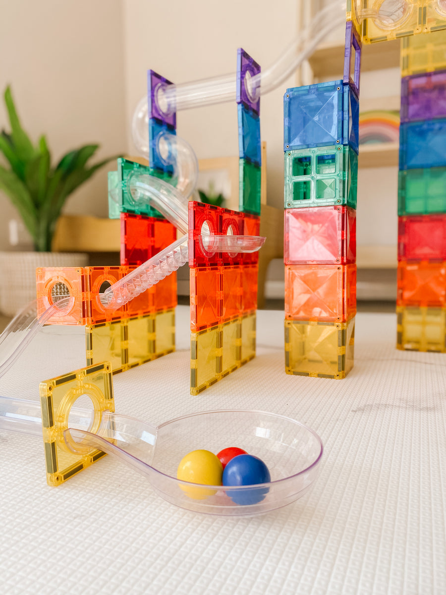 CONNETIX Magnetbausteine Rainbow Kugelbahn - 92 Teile Connetix
