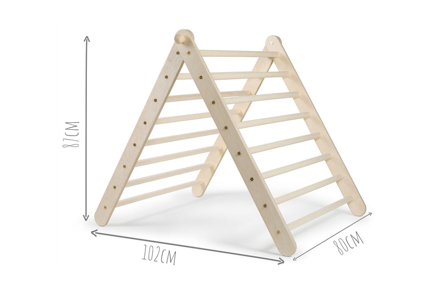 KLETTERLING Pandaling Set aus Kletterdreieck mit Rutsche und Kletterbogen Kletterling