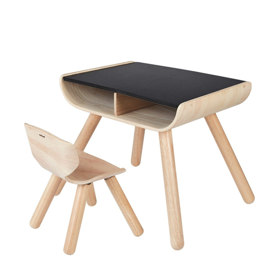 PLANTOYS Tisch und Stuhl schwarz PlanToys