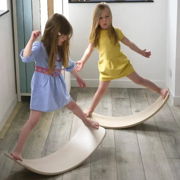 WOBBEL Balance Board Original Transparent lackiert Wobbel