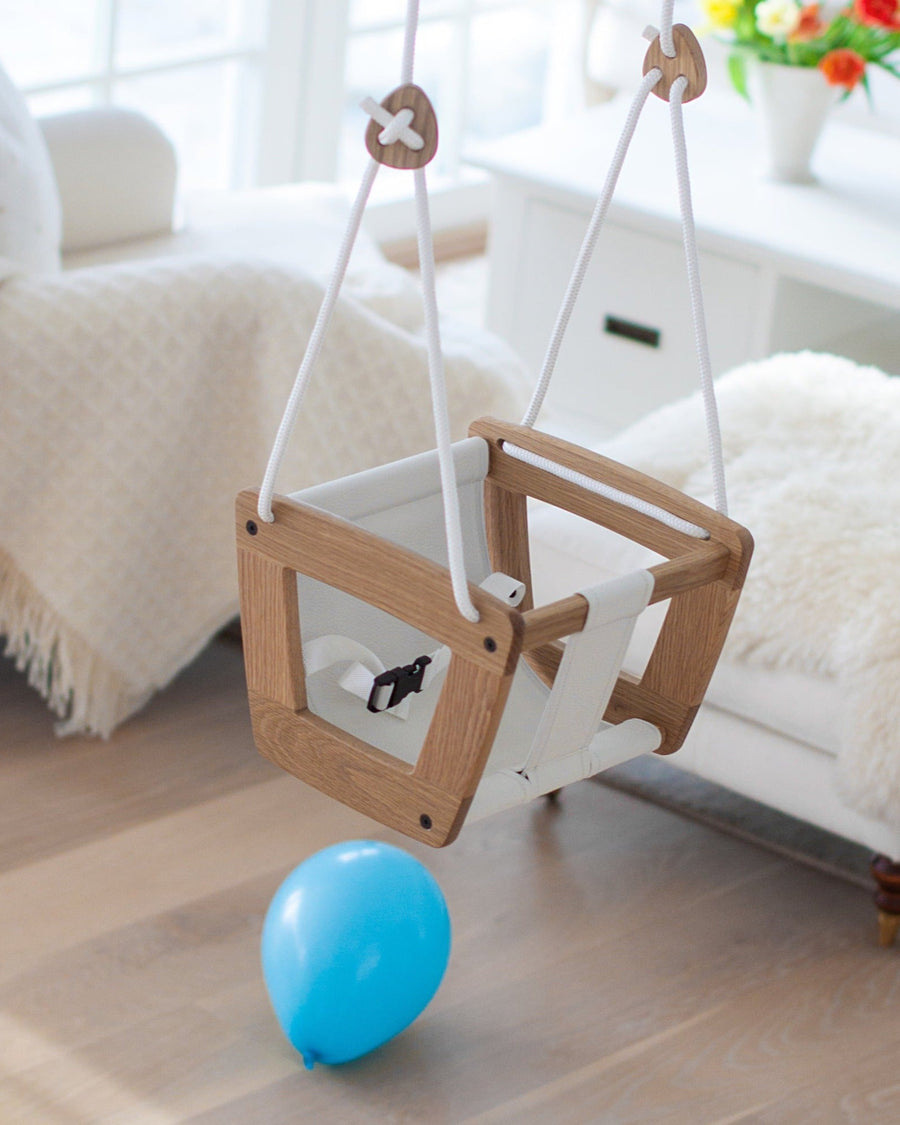 LILLAGUNGA Schaukel für Babys und Kleinkinder Eiche lillagunga